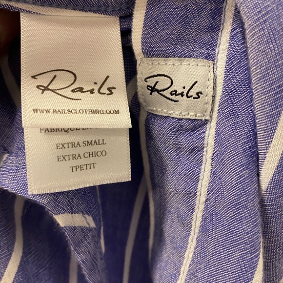 Rails Sadie Ocean Stripe Cold Shoulder Button Up - Picture 7 of 11